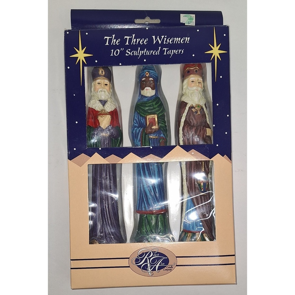 The Three‎ Wise Men 10 Inch Sculputured Candles Xmas